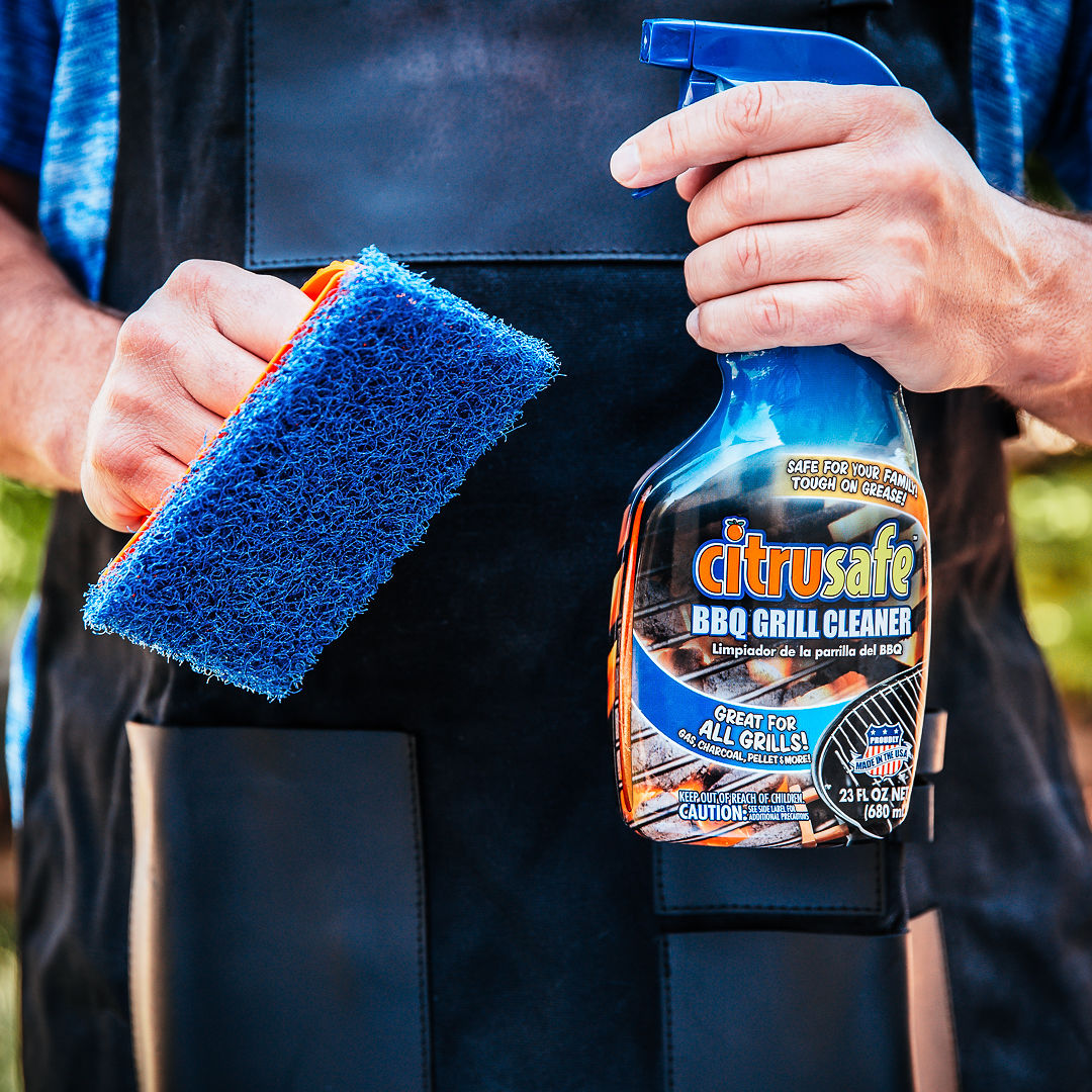 Citrusafe Grill and Grate Cleaner Spray (16 Oz) - Heavy Duty Spray Safely  Cleans Burnt Food and Grease from BBQ - Great for Degreasing and Cleaning